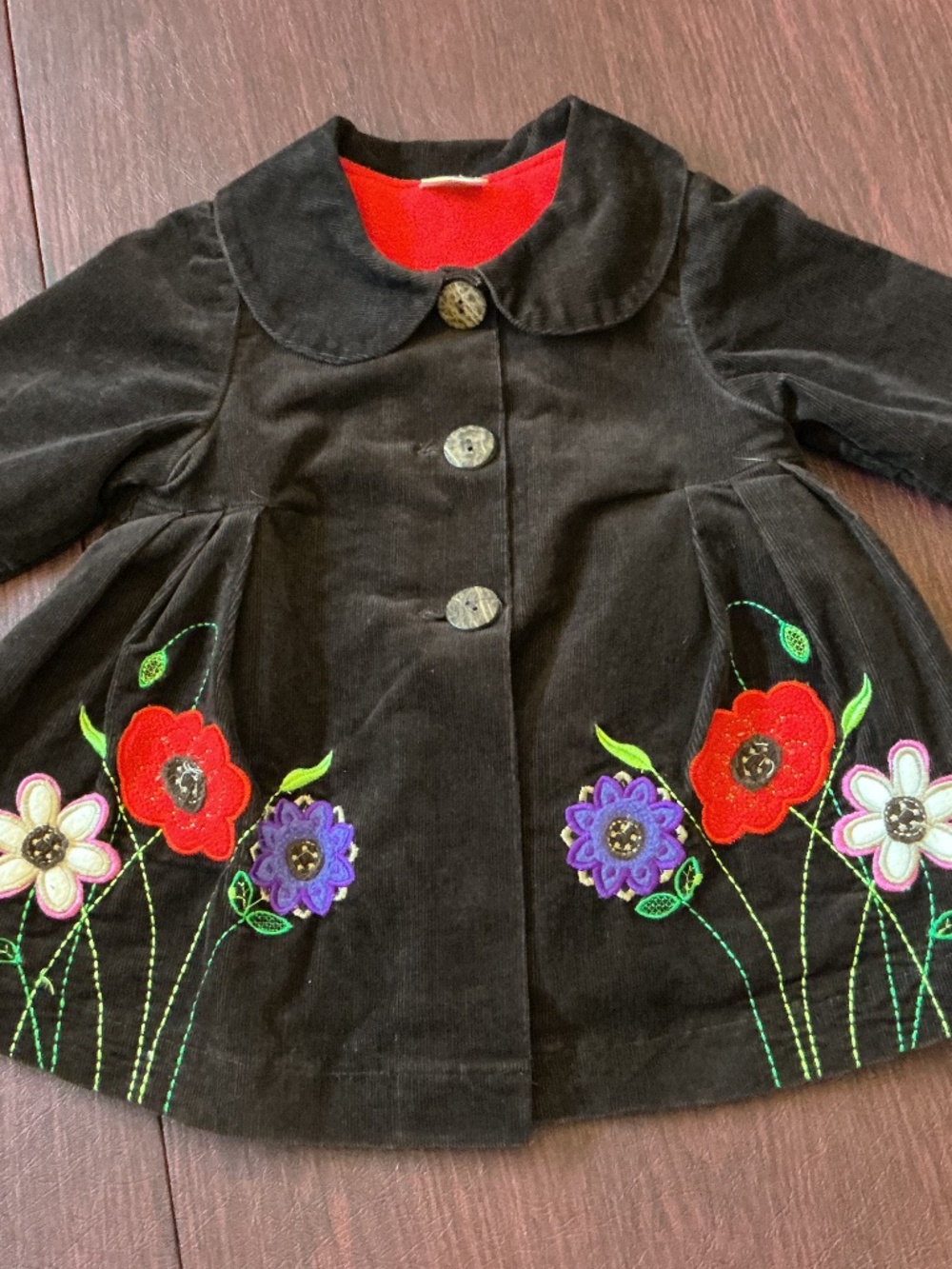 Maria Elena embroidered corduroy jacket 2T